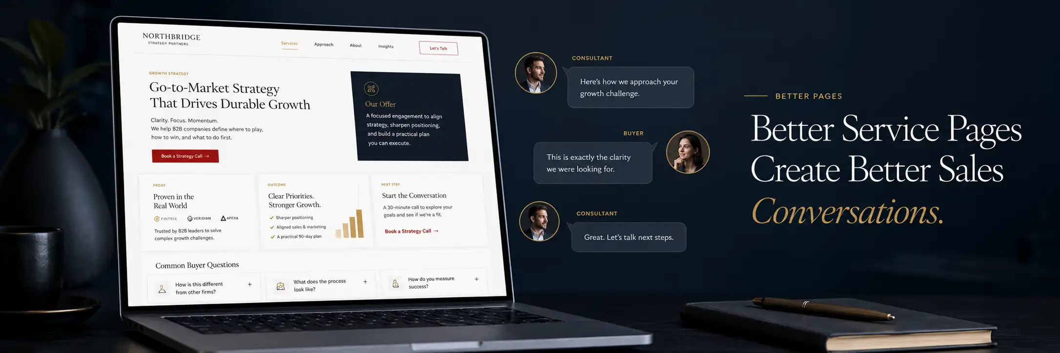 How premium service pages create better sales conversations article visual