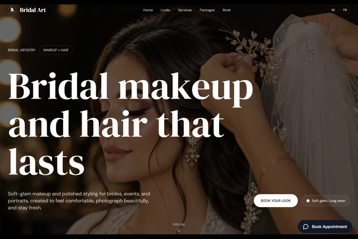 Bridal Art website thumbnail